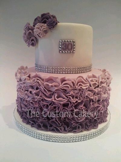 Purple Scrunch  - Cake by The Custom Cakery