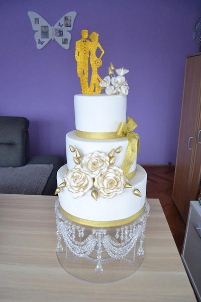 Wedding golden cake - Cake by Zaklina