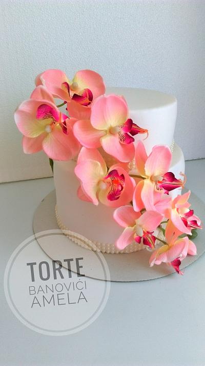 orchid cake - Cake by Torte Amela