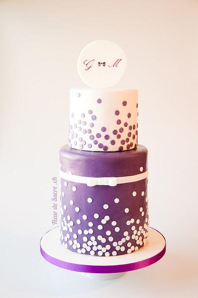 Purple and white dots - Cake by Fleur de Sucre