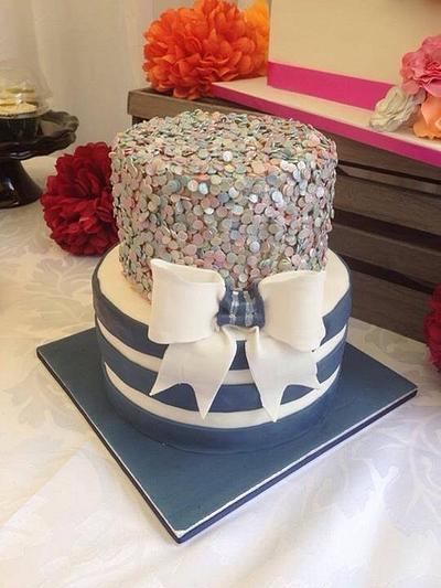 Sequins and Stripes - Cake by Autumn's Cake House