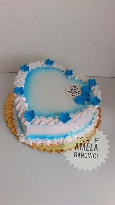 whipped cream cake heart - Cake by Torte Amela