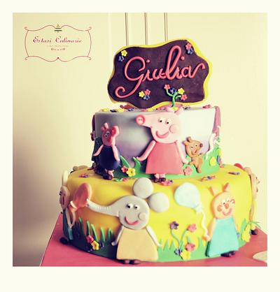 Peppa Pig and friends - Cake by Estasi Culinarie