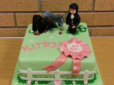 pony birthday cake - Cake by nikki scott