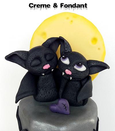 Bat in love - Cake by Creme & Fondant