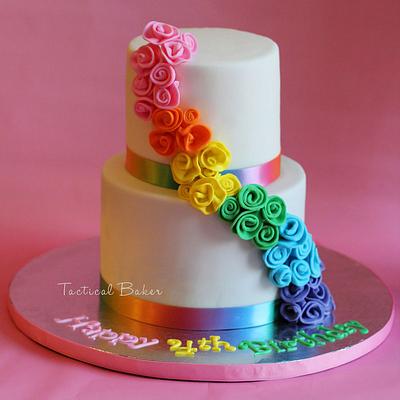 rainbow flower cake - Cake by CeCe