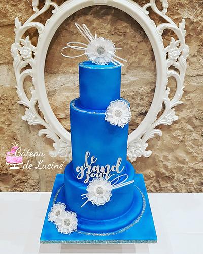 Bleue wedding cake  - Cake by Gâteau de Luciné