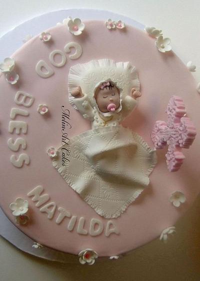 Handmade sleeping baby girl - Cake by MelinArt