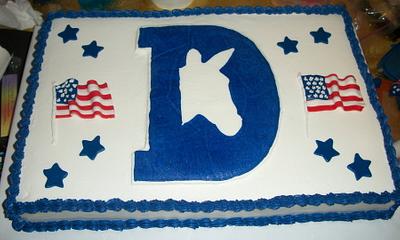 Democratic Fundraiser Cake - Cake by Tracy's Custom Cakery LLC