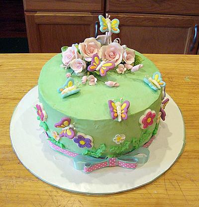 Butterflies and Roses for Sis - Cake by Julia 