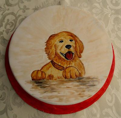 Dog painting - Cake by Torturi de poveste