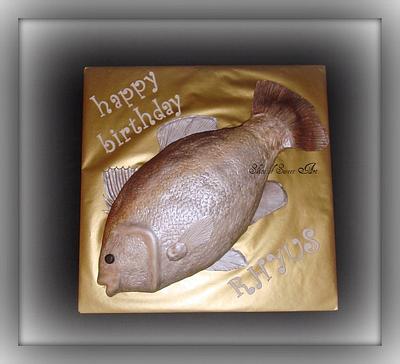 Sea Bass Birthday Cake - Cake by Slice of Sweet Art