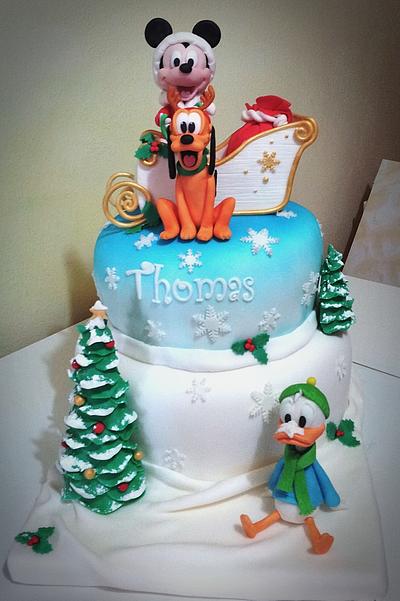 Mickey Mouse - Christmas version - Cake by giada