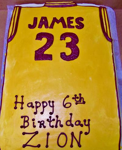 LeBron James Jersey cake   - Cake by Nancys Fancys Cakes & Catering (Nancy Goolsby)