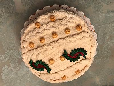 Knitted Sweater Cake  - Cake by CakeJeannie