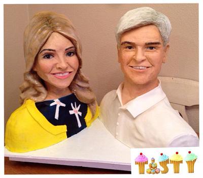 Holly Willoughby and Phillip Schofeild Cakes - Cake by Lara Clarke