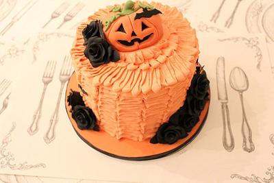 Halloween Ruffle Cake - Cake by Strawberry Lane Cake Company