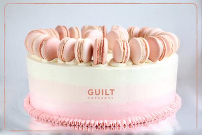 Ombre Macaron Cake  - Cake by Guilt Desserts
