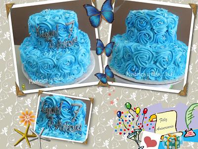 ROSETTES AQUA - Cake by Pastelesymás Isa