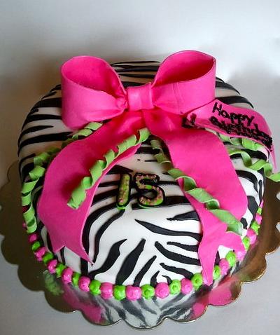 Zebra Print Cake - Cake by Mimi's Sweet Shoppe Amanda Burgess