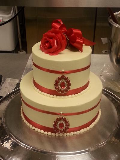 Red Rose - Wedding cake - Cake by Danielle