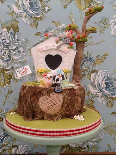 Birdhouse cake - Cake by Karen's Kakery