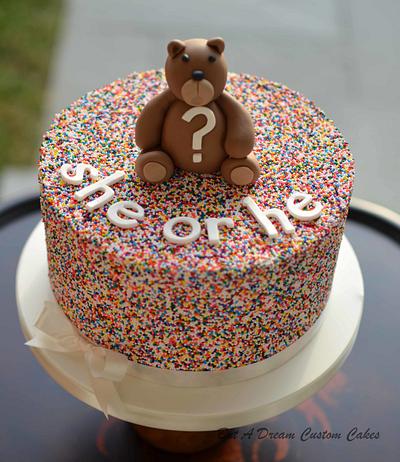 Sprinkle gender reveal cake - Cake by Elisabeth Palatiello