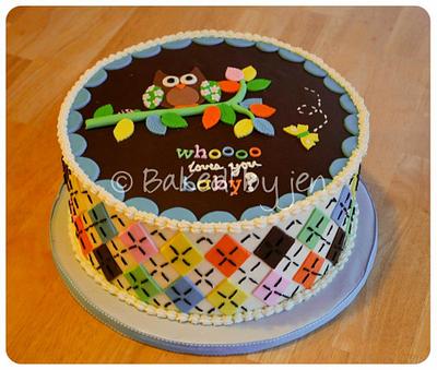 Owl Baby Shower - Cake by Jen