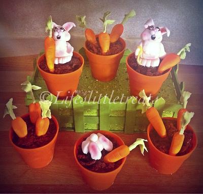 Bunnies in their carrot patch - Cake by Life's Little Treats