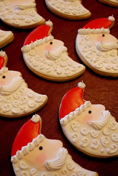 Santa Face Cookies! - Cake by Loren Ebert