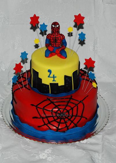 spiderman - Cake by katarina139