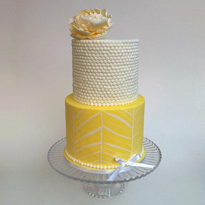 Chevron Pearls - Cake by Sugar Bee Cakes