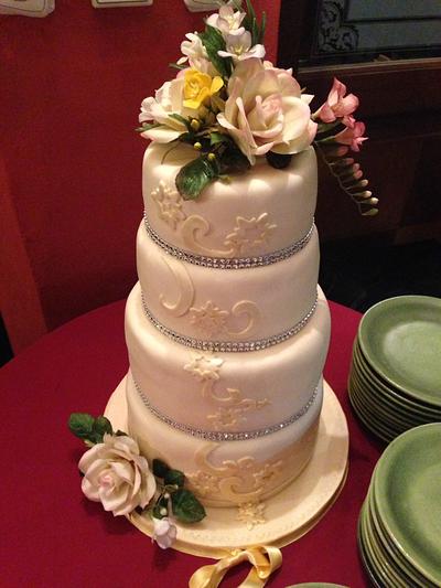 Freesia & Rose wedding cake - Cake by Jana 