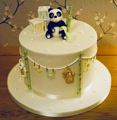 Panda baby shower cake - Cake by Daisychain's Cakes
