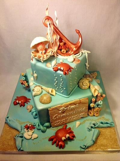 Sea cake for christening day - Cake by Rossella Curti