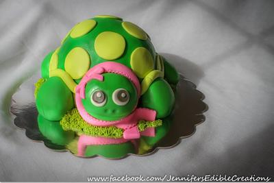 Cartoony Turtle Cake - Cake by Jennifer's Edible Creations