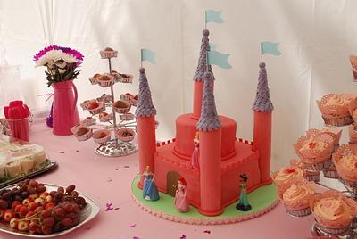 Pink Princess Castle Cake - Cake by Donna
