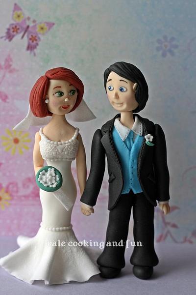 Bridal Couple - Cake by Valentina's Sugarland