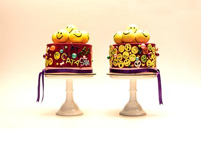 Emoji Cake and Chocolate Balls - Cake by Le RoRo Cakes