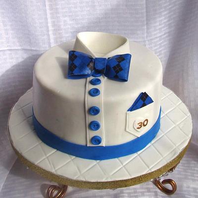 Argyle pattern Bow tie cake - Cake by palakscakes
