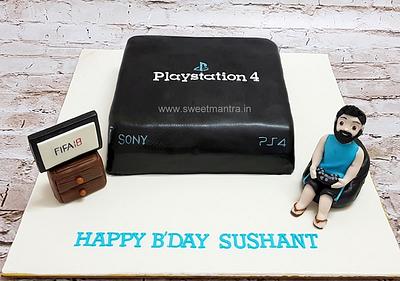 Playstation theme cake - Cake by Sweet Mantra Homemade Customized Cakes Pune