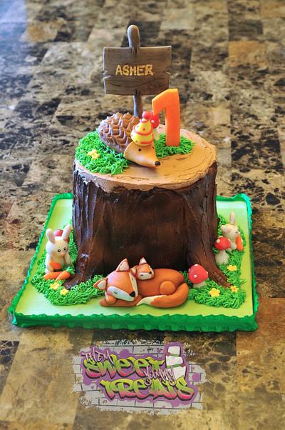 Woodland Theme Cake - Cake by Kara's Custom Design Cakes
