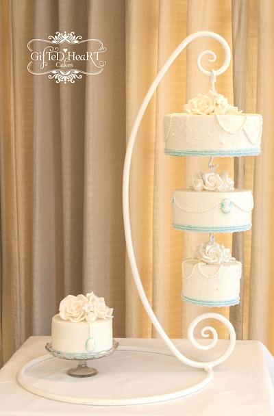 Tiffany Blue Hanging Cake - Cake by Emma Waddington - Gifted Heart Cakes