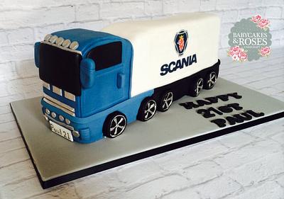 Articulated Lorry Cake - Cake by Babycakes & Roses Cakecraft
