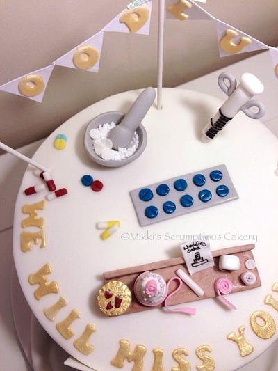 Farewell for a cake making Pharmacist - Cake by Mikki