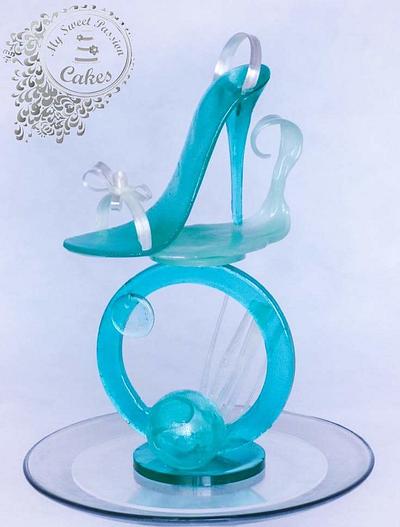 Glass Affect Princess Shoe  - Cake by Beata Khoo