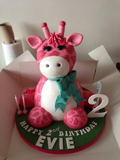 pink giraffe - Cake by Donnajanecakes 