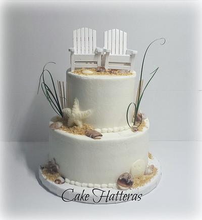 Beach Wedding Cake - Cake by Donna Tokazowski- Cake Hatteras, Martinsburg WV