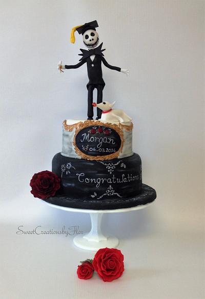 Jack Skellington inspired Graduation Cake - Cake by SweetCreationsbyFlor