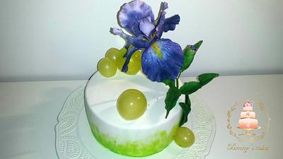 Spring with Irises and bubbles - Cake by Benny's cakes